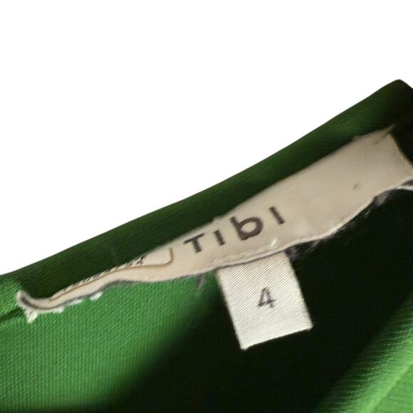 Tibi Serpentine Green Sleeveless Tank Midi Dress Size 4 - Picture 7 of 14